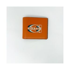 Coach CH084 3 In 1 Wallet Coach Stamp Mens Refined Calf Leather orange